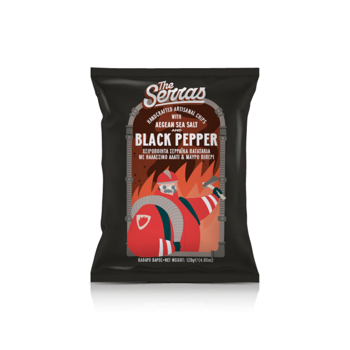 The Serras Aegean Sea Salt and Black Pepper Chips (Sold by the Case - 14 Bag Minimum)