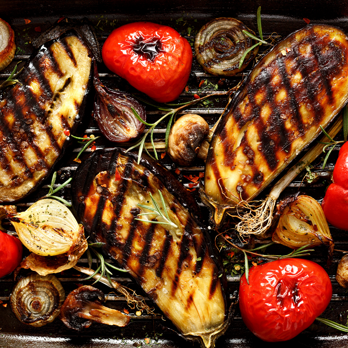 Roasted Vegetables with Fresh Herbs and Galaxy Balsamic Cream Gold
