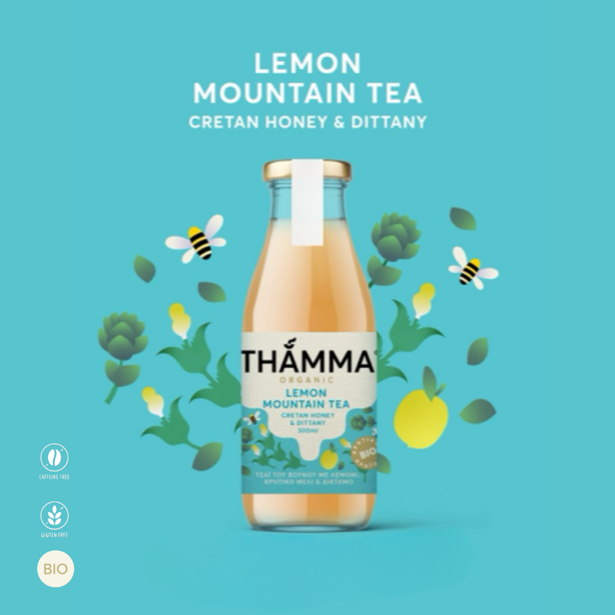 Organic Iced Lemon Mountain Tea (Sold by the Case - 12 Bottle Minimum)