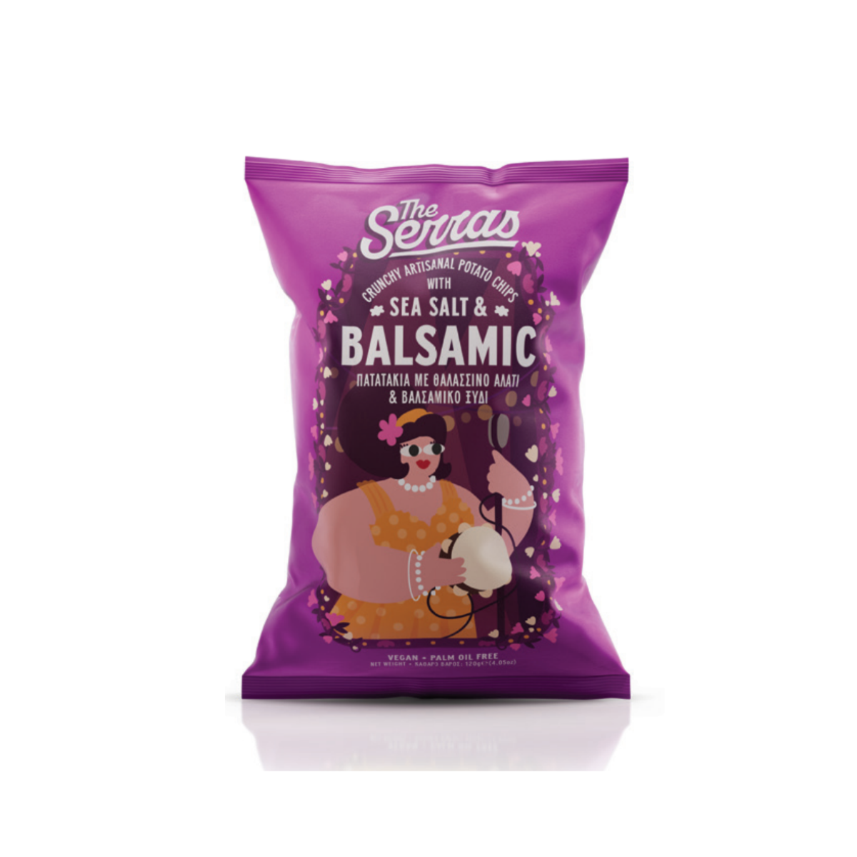 The Serras Aegean Sea Salt & Balsamic Vinegar Chips (Sold by the Case - 14 Bag Minimum)